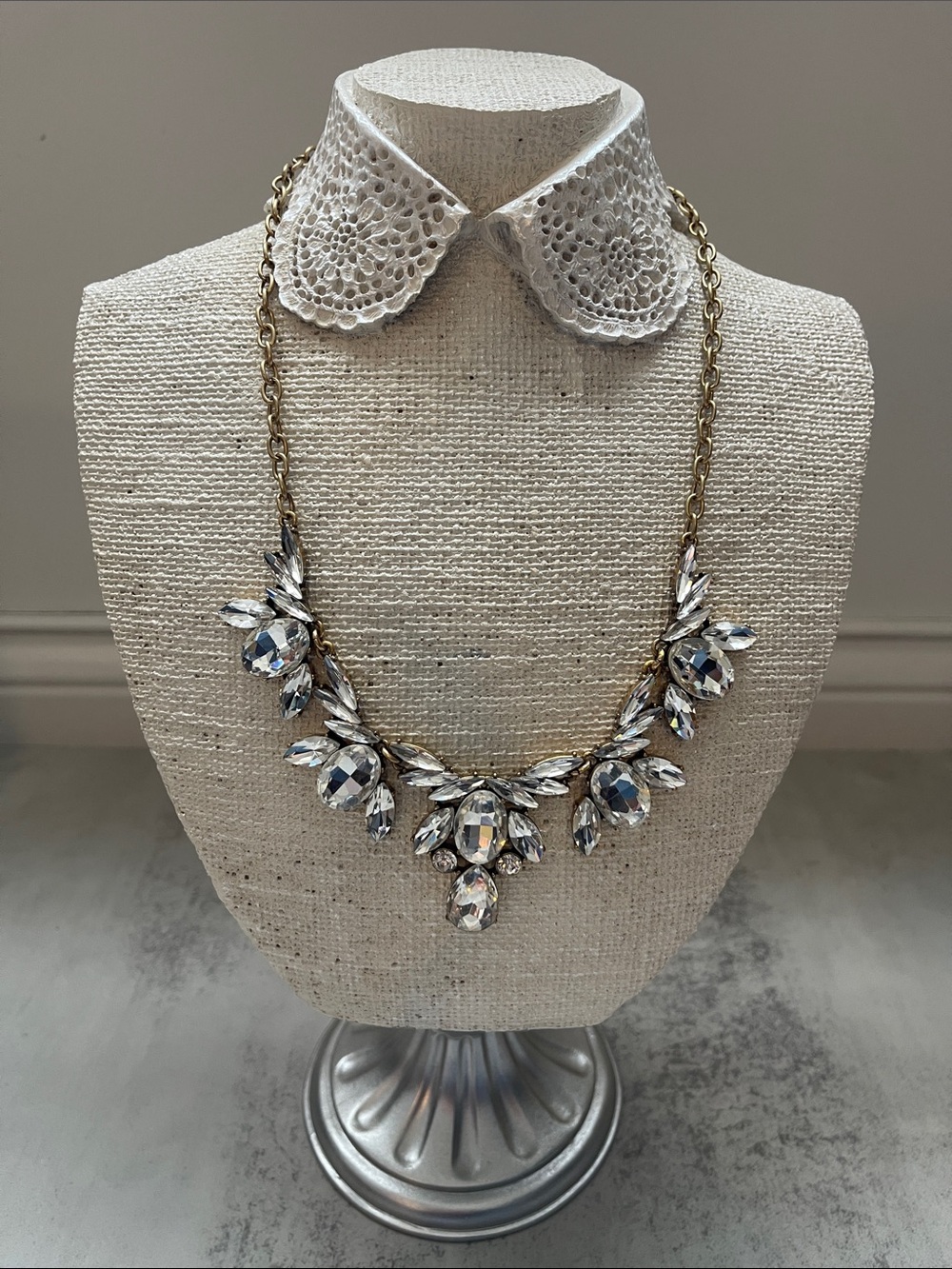 J.Crew Crystal Statement Necklace - Gold Chain